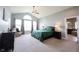 Spacious main bedroom featuring vaulted ceiling, natural light, and ensuite bath at 14918 Dawnhaven Dr, Westfield, IN 46074