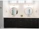 Bathroom featuring modern fixtures, faucet, and vanity with gray cabinets at 15109 Larchwood Dr, Westfield, IN 46074