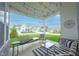 Inviting covered porch furnished with string lights, outdoor seating, and a view of the charming neighborhood at 15591 Heatherbank Dr, Westfield, IN 46074