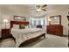 Comfortable bedroom with a ceiling fan and plenty of natural light at 1687 E 600 N, Whiteland, IN 46184