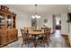 Traditional dining room with a wooden table, classic chairs, and elegant decor at 1687 E 600 N, Whiteland, IN 46184
