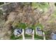 A top-down aerial view of houses with pools and treed yards at 2170 Running Brook Ln, Greenwood, IN 46143