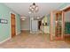 Cozy eat-in kitchen is open to an additional living space at 218 Demarest Dr, Indianapolis, IN 46214