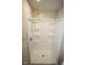 Shower stall features white surround, shelving, and chrome showerhead at 2862 Punto Alto Ct, Indianapolis, IN 46227