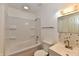 Clean bathroom featuring a bathtub, shower, and vanity at 3015 E Sumner Ave, Indianapolis, IN 46237