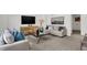 Inviting living room with comfortable seating, a modern TV, and stylish decor at 3326 Wetherby Pl, Danville, IN 46122