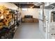 Unfinished basement offering ample storage space and potential for customization, with furnace at 4030 N Illinois St, Indianapolis, IN 46208
