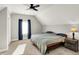 Cozy bedroom featuring plush carpet, a ceiling fan, and a neutral color palette for relaxation at 424 N Randolph St, Indianapolis, IN 46201