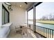 Open patio area with outdoor seating overlooking water and green space at 4258 Hamilton Run, Zionsville, IN 46077
