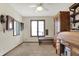 Bedroom space featuring natural light with window, and furniture, ideal for a functional living space at 4263 W Fox Ridge Ave, Greenwood, IN 46143