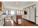The kitchen features an island, hard wood floors, and lots of cabinet space at 4263 W Fox Ridge Ave, Greenwood, IN 46143
