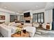 Spacious living room with fireplace, ample seating, and bright natural light at 504 N Park Ave # 3, Indianapolis, IN 46202