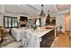 Living space with kitchen island, modern fireplace, and stylish decor at 504 N Park Ave # 3, Indianapolis, IN 46202
