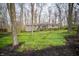 A quaint stone home is nestled in the woods amongst a bed of ivy at 5918 Camelback Ct, Indianapolis, IN 46250