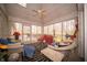 Bright sunroom with ample seating, patterned rug and lots of natural light at 5918 Camelback Ct, Indianapolis, IN 46250
