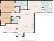 Floor plan depicting layout of bedrooms, bathrooms, kitchen, and living areas at 6997 Harbour Woods Overlook, Noblesville, IN 46062