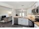 Bright kitchen boasts modern appliances and stylish butcher block countertops at 7208 Long Boat Dr, Indianapolis, IN 46250