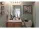 Bathroom featuring a vanity and toilet at 768 Pine Lake Dr, Greenwood, IN 46143