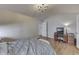 Spacious bedroom featuring wood floors, neutral walls, and a ceiling fan at 855 Queensgate Dr, Greenwood, IN 46143