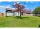 Lush green backyard with a privacy fence and mature shade tree, offering a peaceful retreat at 8807 Wintergreen Way, Indianapolis, IN 46256