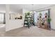 Charming dining area with a view, featuring elegant lighting and space for comfortable dining at 10221 Tournon Dr, Fishers, IN 46037