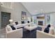 Comfortable living room with fireplace, vaulted ceiling, and stylish decor at 10934 Haig Point Dr, Fishers, IN 46037