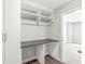 Walk-in closet with shelving and a desk at 11003 Liberation Trce, Noblesville, IN 46060