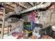 Unfinished basement area providing ample storage space and utility access at 1270 Eugene St, Indianapolis, IN 46208