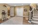 Finished basement area with stairs leading up to a wine cellar at 13214 Mink Ln, Carmel, IN 46074