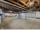 Exposed basement with unfinished ceiling and concrete flooring at 270 W Broadway St, Shelbyville, IN 46176
