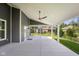Covered patio with ceiling fans, offering an outdoor living space for relaxation and entertainment at 2736 Victory Dr, Columbus, IN 47203