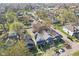 Beautiful aerial image displays a peaceful neighborhood with tidy homes and lush trees at 422 N Oxford St, Indianapolis, IN 46201
