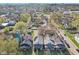 Scenic aerial view of a residential area with tree-lined streets and various home styles at 422 N Oxford St, Indianapolis, IN 46201