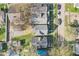 Overhead shot of a street showcasing tidy homes, green lawns, and convenient street parking at 422 N Oxford St, Indianapolis, IN 46201