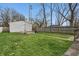 Large backyard with a patio and privacy fence at 4815 Winthrop Ave, Indianapolis, IN 46205