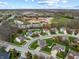 Aerial view of a Gathering-friendly neighborhood with manicured lawns and sidewalks at 5312 Ripplingbrook Way, Carmel, IN 46033