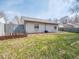 Backyard featuring a grassy lawn and functional garden bed, great for outdoor enjoyment and gardening at 5512 Straw Hat Dr, Indianapolis, IN 46237