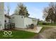 View of metal outbuilding with table and chairs on concrete pad at 5973 Masten Rd, Coatesville, IN 46121