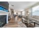 Open concept layout from living room to dining room and kitchen at 622 Ehrlich Ln, Westfield, IN 46074