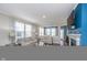 Inviting living room with a fireplace, modern decor and views of backyard at 622 Ehrlich Ln, Westfield, IN 46074