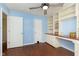 Office space with built in storage, work space and vinyl flooring at 6467 W Whispering N Way, Greenfield, IN 46140