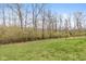 Fenced backyard with a gentle slope and mature trees at 6535 Heben Ct, Indianapolis, IN 46113