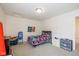 Carpeted bedroom with furnishings and nice lighting at 6535 Heben Ct, Indianapolis, IN 46113
