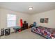 Cozy bedroom with a view and colorful decor at 6535 Heben Ct, Indianapolis, IN 46113