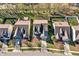Aerial view of the house showing roof and proximity to neighboring houses at 6869 W Winding, McCordsville, IN 46055