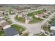 Aerial view of home with circle drive in a nice neighborhood at 7048 Millet Ln, Avon, IN 46123