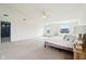 Large main bedroom with neutral tones, carpet, ceiling fan and lots of sunlight at 7048 Millet Ln, Avon, IN 46123