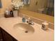 Bright bathroom featuring a sink with a candle, soap, and a flower decoration at 7664 Lincoln Trl, Plainfield, IN 46168
