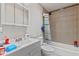 Functional bathroom with a combined shower and tub and essential fixtures at 9448 Burrwood Cir, Indianapolis, IN 46235