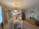 Dining room showcasing stylish furnishings with a view into the modern kitchen at 1066 Woodridge, Brownsburg, IN 46112